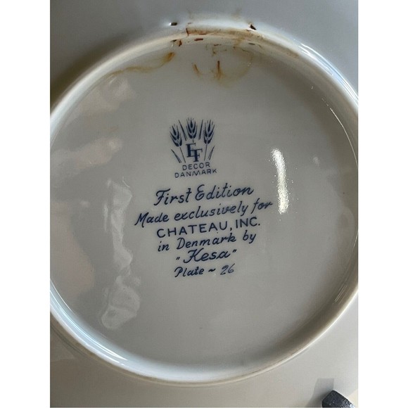 Vtg Nevada 1972 Chateau Collector "Kesa" 26 Hoover dam￼ Denmark Plate 1st Editio - Picture 4 of 5